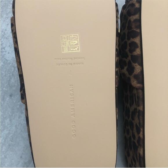 Good American Leopard Chain Platform Slide Sandal NEW - Picture 8 of 9
